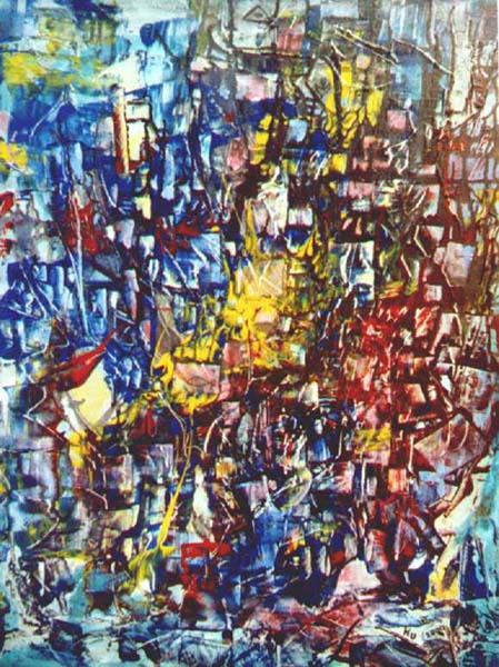 Hermann Uhlmann: Trinitatis: Nessel, Acryl,  62x77 - 2000