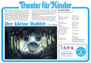 der_Ältere Angerer: Der kleine Hobbit - J.J.R.Tolkien - Theaterplakat