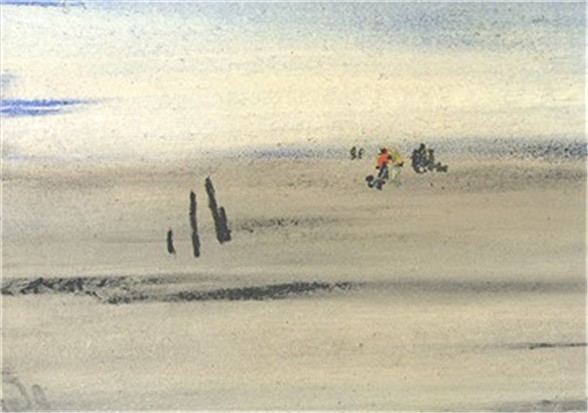 Willi Gottschalk: Wege in die  Einsamkeit,Öl,,2003, 27,5x45 cm