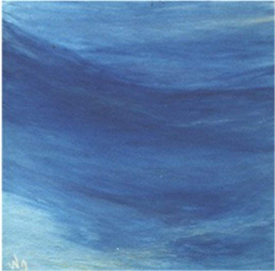 Willi Gottschalk: DEEP BLUE, Acryl,2004,100x100 cm