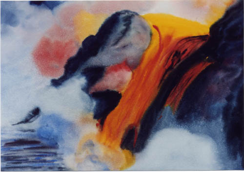 a Baumann: Feuer und WasserAquarell