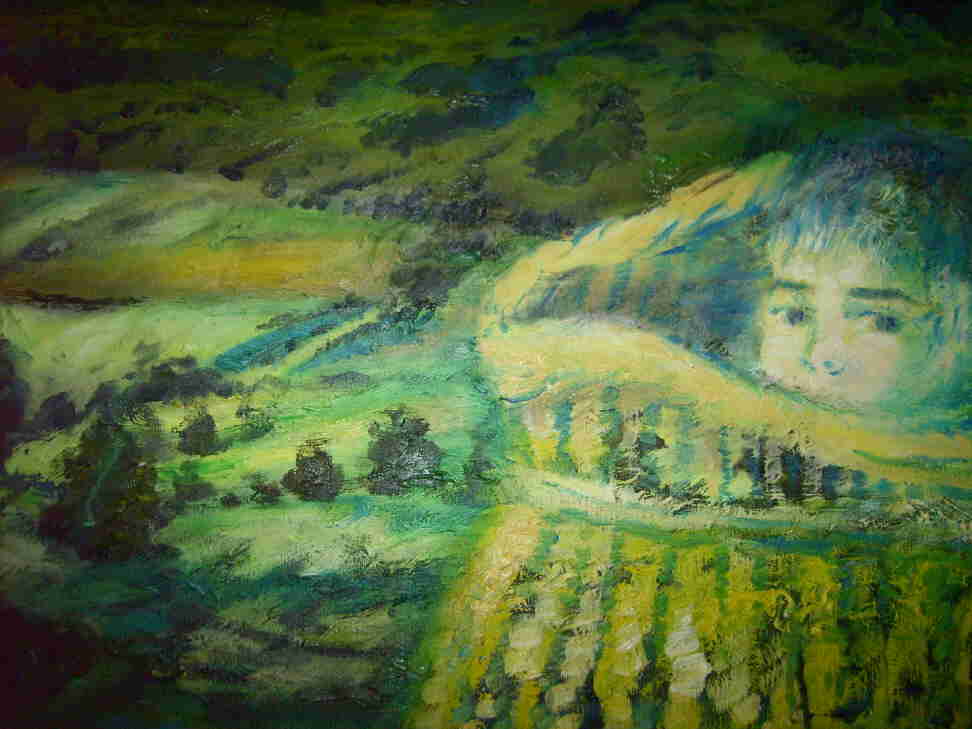 Benedykt Machnik: olivia ber den wolken 60x80 l .a. L.  2002