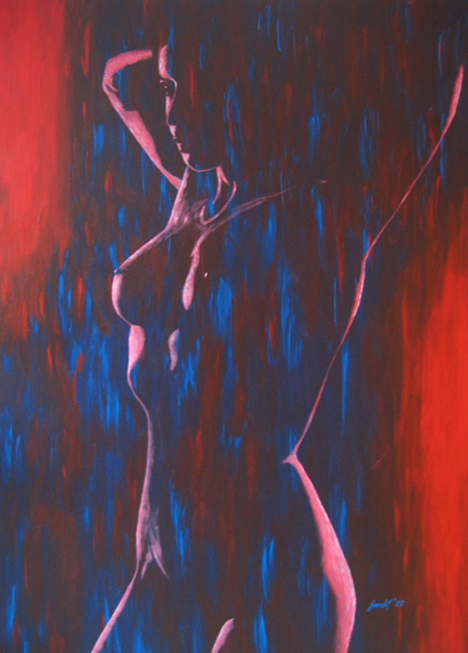 Werner Szendi: Yvonne, 2007, Acryl auf Leinwand, 100 x 70 cm