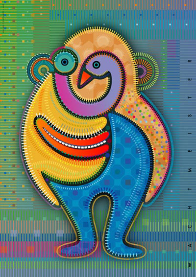 a Wachtmeister: Digi Ape (2006)Ein ganz spezieller AffeHochwertiger, limitierter Kunstfarbdruck | 59 x 84 cm