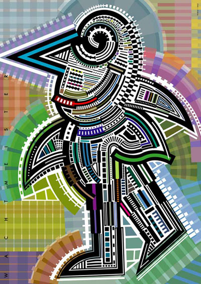 a Wachtmeister: Ikarus (2007)Limitierter Farkunstdruck (50 Stk.) einer digitalen Collage | Grösse: 59 x 84 cm