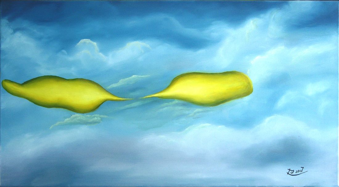 a myschliwzyk:  Begegnung  - 2007 - l auf Leinwand, 80x40cm