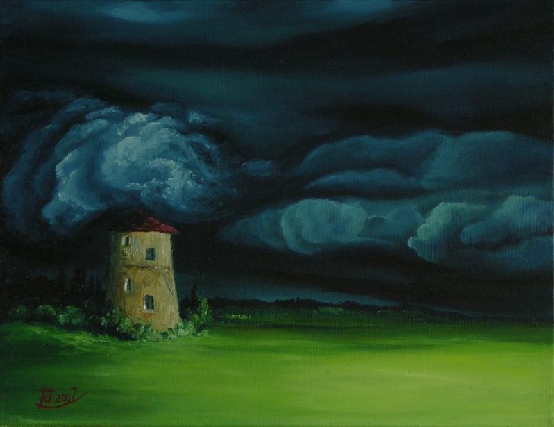 a myschliwzyk:  Vor dem Sturm  2007, l auf Leinwand, 40x30cm