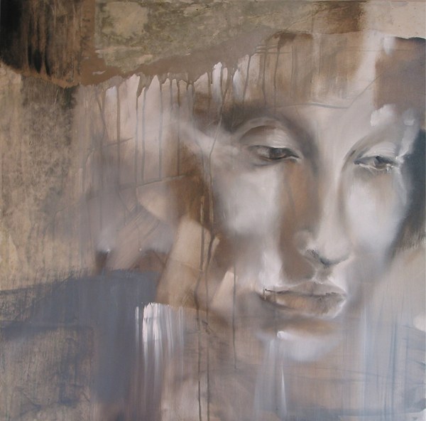 Annette Schmucker: A long wayMischtechnik: l und Acryl auf Leinwand