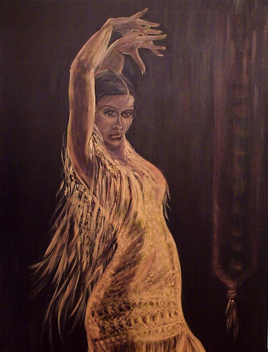Anne_Marie Gldi: Flamenco3Acryl auf Leinwand  60x80cm