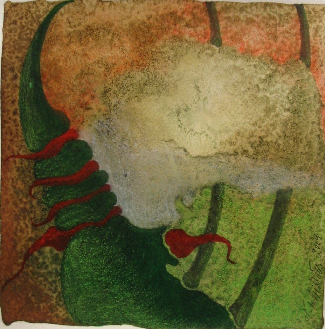 juergen pleikies: ohne Titelmeditative Aquarelle - von 2009 - Gre 20 x 20 cm