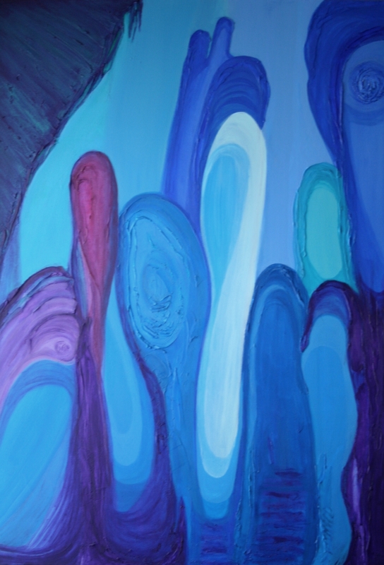 Gisela Zimmermann: Blaue StundeAcryl/Leinwand, 70/100/4