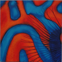 Ursula Zons: Meerfarben2009, Acryl auf Leinwand, 30 x 30 cm
