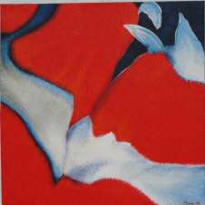 Ursula Zons: Meerfarben, Acryl auf Leinwand, 30 x 30 cm