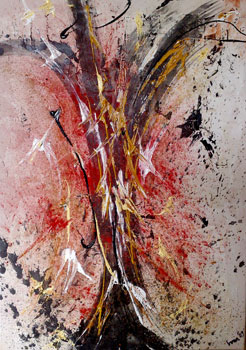 Harriet_Angela Messing: EruptionMischtechnik auf Leinwand, 50x70, 2009