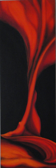 Ursula Zons: Meerfarben2009, Acryl auf Leinwand, 120 x 40 cm