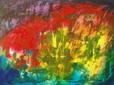 Hermann Uhlmann: HhlenzauberLW-Acryl, 50x70 -2004