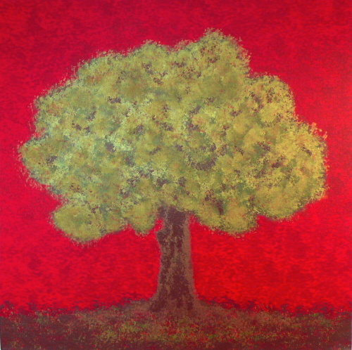 Judith_ Müri-Assfalk: ohne Titel<br>Acryl, Schwamm 60x60 cm