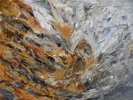 Hermann Uhlmann: Aus der Tiefe 3Acryl - 2009, 50x70