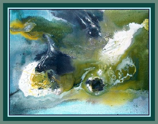 Jack Knzler: alge<br>acryl auf leinwand 500 x 400 mm