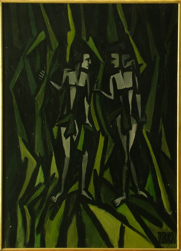 Georg Tribowski: Adam und Eva Ium 1964, l auf Leinwand, 90,3x64cm; Bezeichnet unten recht: TRIBOWSKI