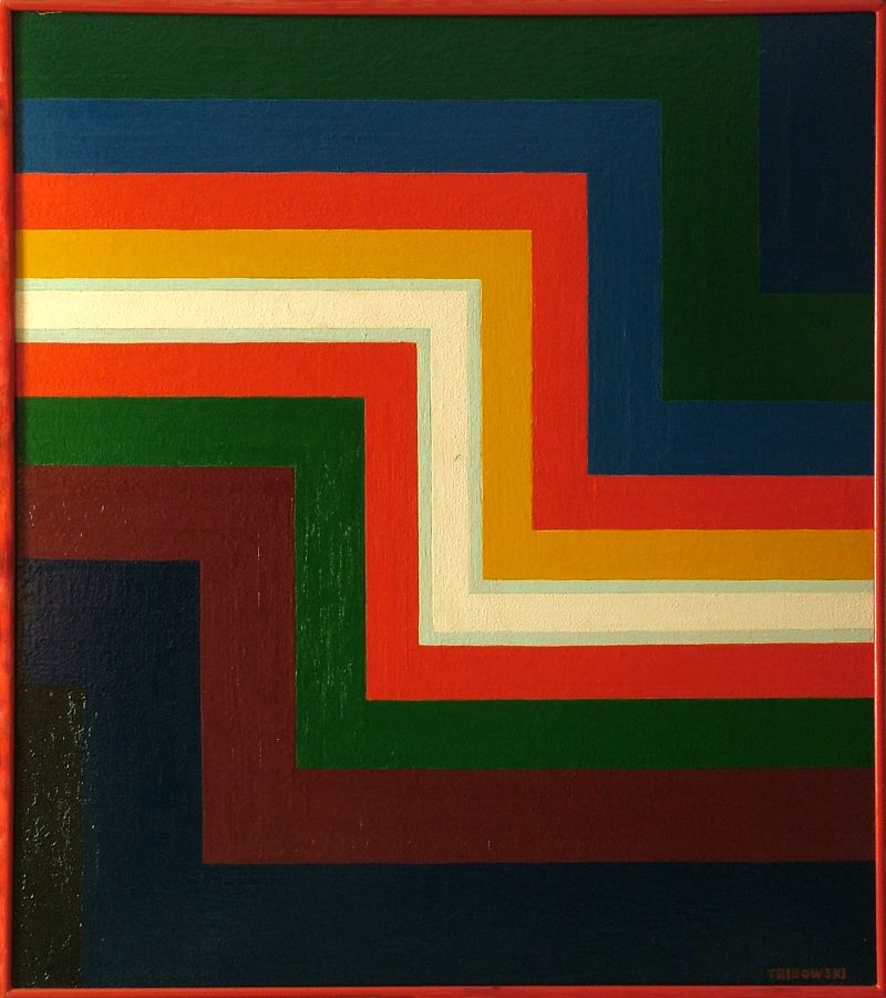 Georg Tribowski: MehrfachwinkelUm 1970/71, l auf Hartfaser, 91x80cm; Bezeichnet unten rechts: TRIBOWSKI