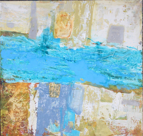 Oleg Bogomolov: Kross 2010 mixed media on canvas 110x110cm