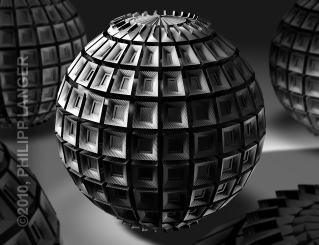 Philipp Langer: Segmentierte Kugeln / Segmented Balls --- 3D-Modeling & Image Processing:  2010, Philipp Langer (Berlin/Germany)