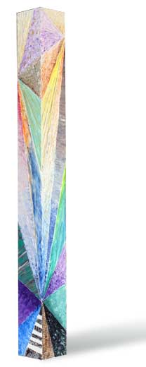 a Specht: Beam Radiant 7 pastell180 x 18 x 18 cm, mit Acryl auf Holz-Element gespachtelt