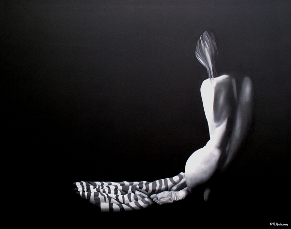 Kenneth-Edward Swinscoe: Nude Studyl auf Leinwand, 80 x 100 cm
