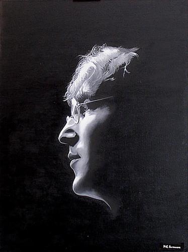 Kenneth-Edward Swinscoe: John Lennon, Imaginel auf Leinwand, 80 x 60 cm
