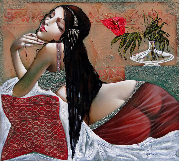 Ira Tsantekidou: Oriental Dream, 90x100l auf Leinwand