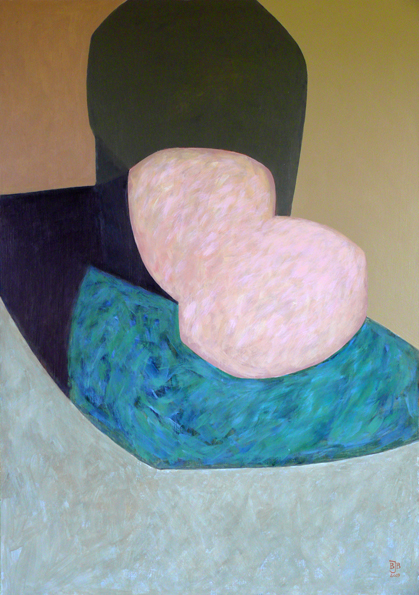 Barbara Jakubowska-Brozek: Form 20090301Acrylmalerei 100  x 70 cm