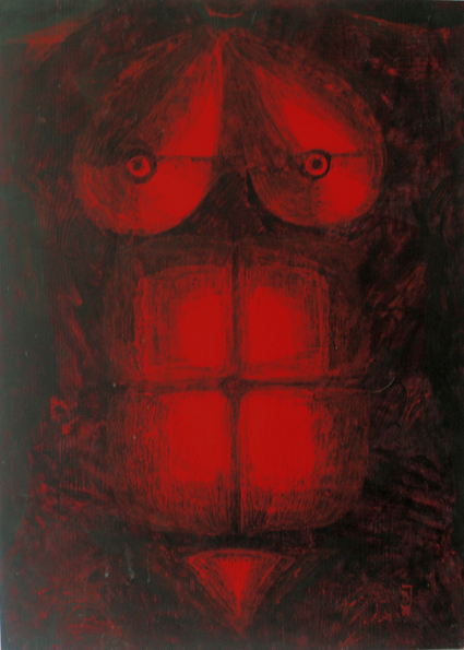 Barbara Jakubowska-Brozek: Form 20040501Acrylmalerei,  70 x 50 cm