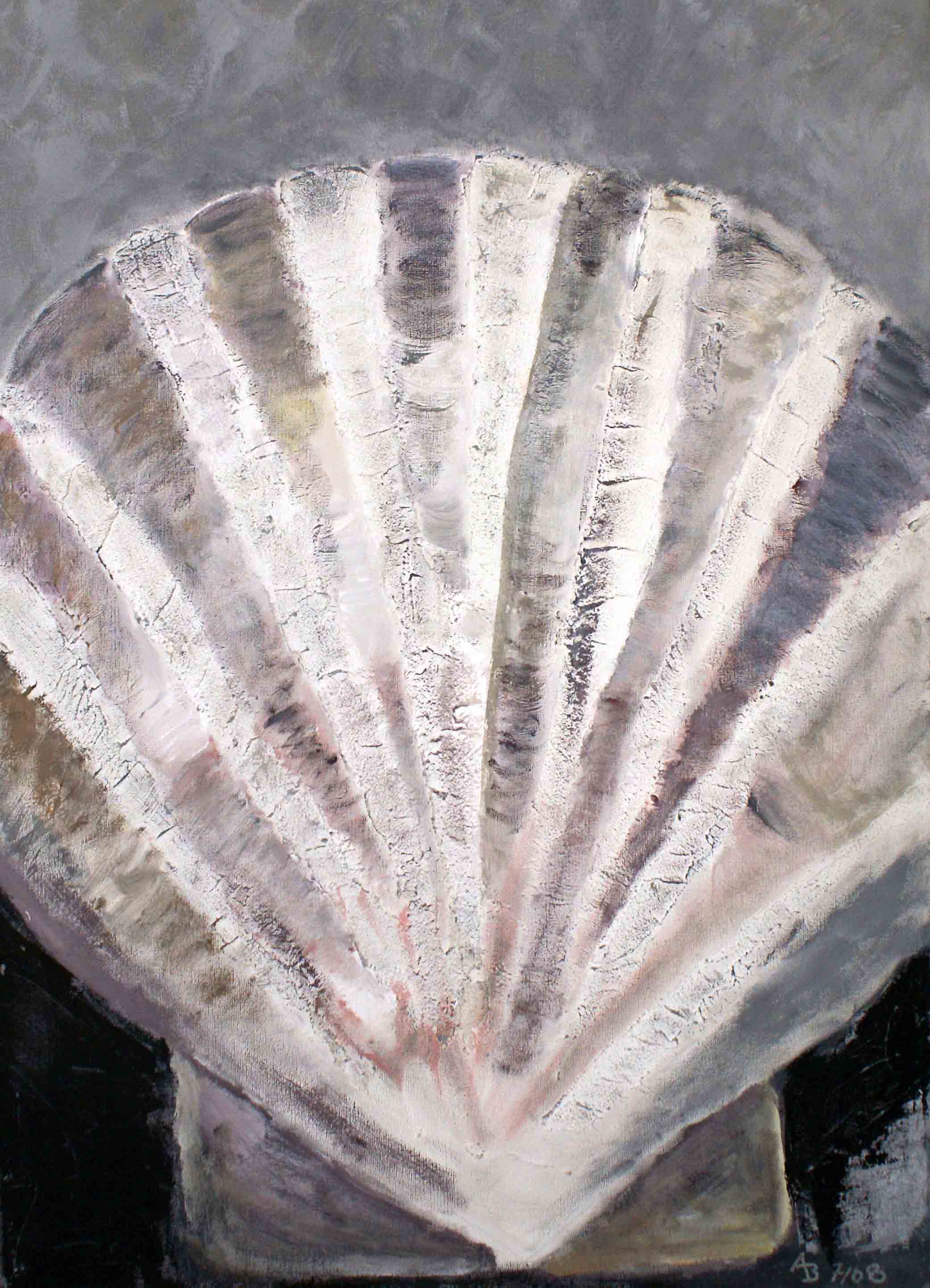 Angela_ Böckmann-Hannibal: MuschelAcryl auf Leinwand 50 x 70 cm