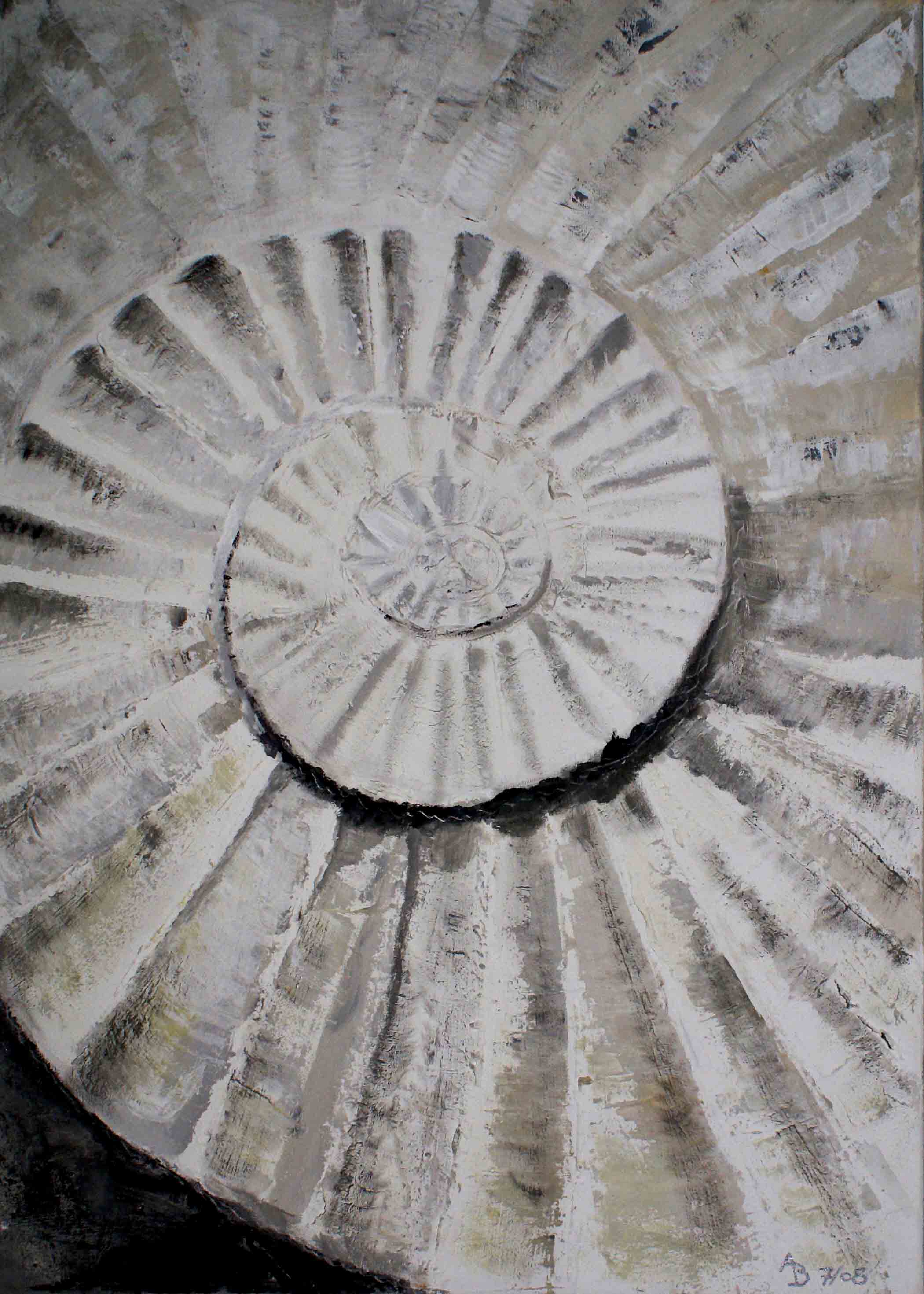 Angela_ Böckmann-Hannibal: SchneckeAcryl auf Leinwand 50 x 70 cm