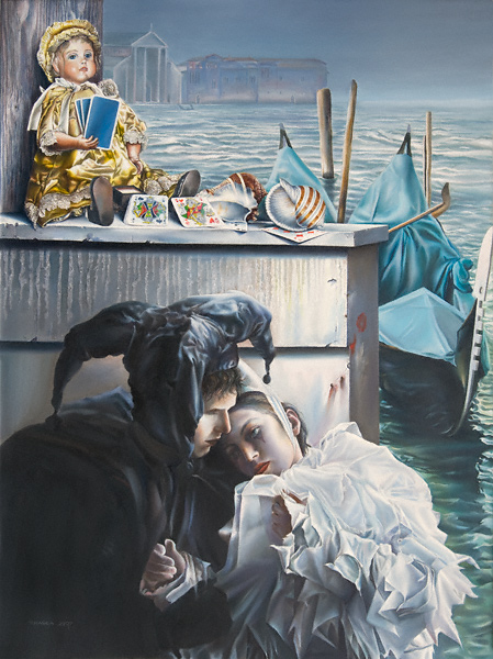 Victor Hagea: Romanzel auf Leinwand, 80 x 60 cm, 2007