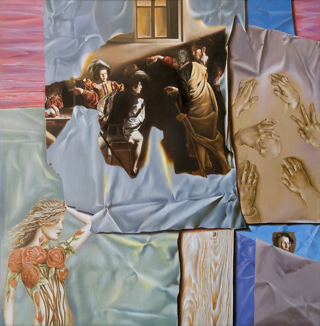 Victor Hagea: Italienisches Projektl auf Leinwand, 70x70 cm, 2006