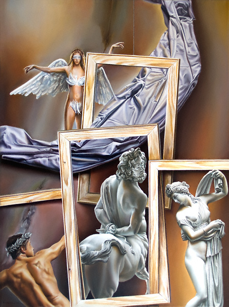 Victor Hagea: Framesl auf Leinwand, 82x61 cm, 2005