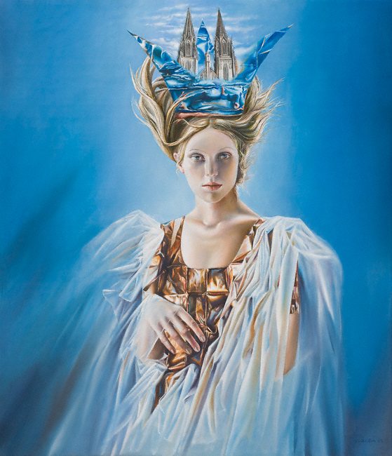 Victor Hagea: Maerchenprinzessin l auf Leinwand, 95 x 82 cm, 2009