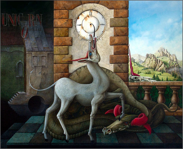 Hanjo Schnug: UNICORNHarz-Oel - Leinwand  -  80x100 cm