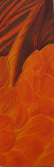Ursula Zons: Meerfarben2010,  Acryl auf Leinwand,  120 x 40 cm