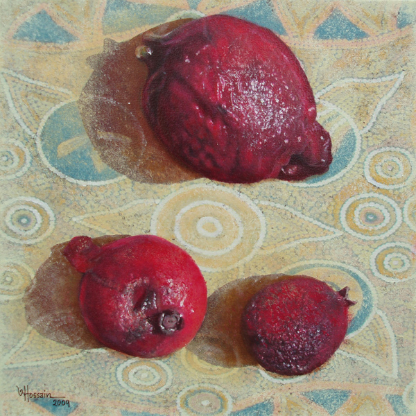 Onil Hossain: Q-fruitAcryl -auf Leinwand, 40 x 40 cm