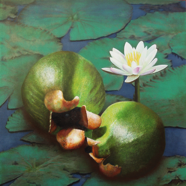 Onil Hossain: GuavenAcryl auf Leinwand, 80 x 80 cm