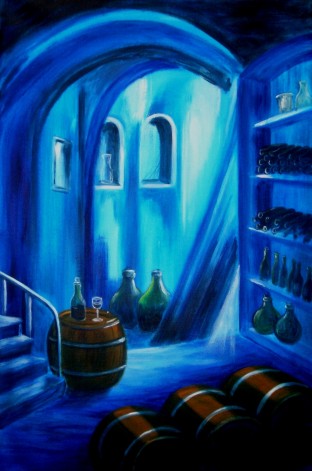 Ulrike Salls-Sohns: la cantina 3-10Acryl auf Leinwand/KR, 40 x 60 cm