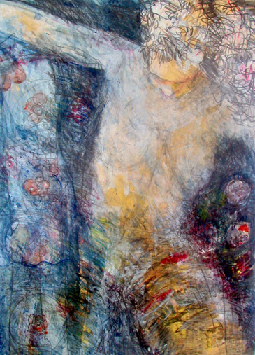 Thiemo_ Halbig: IN A GARDENMIXED MEDIA 70 X 100 CM