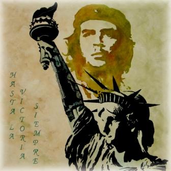 Benno Fognini: Che & LibertyAcryl/Sand-Mischtechnik auf Leinwand 70x70cm