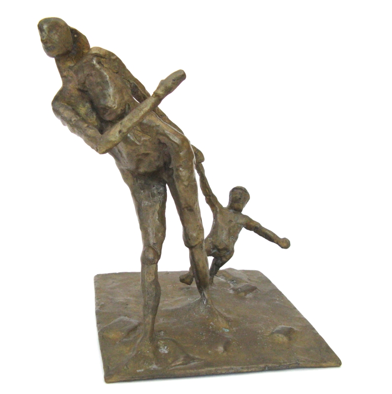 a Rehder: Mutter und Kind (hell patiniert)Bronze