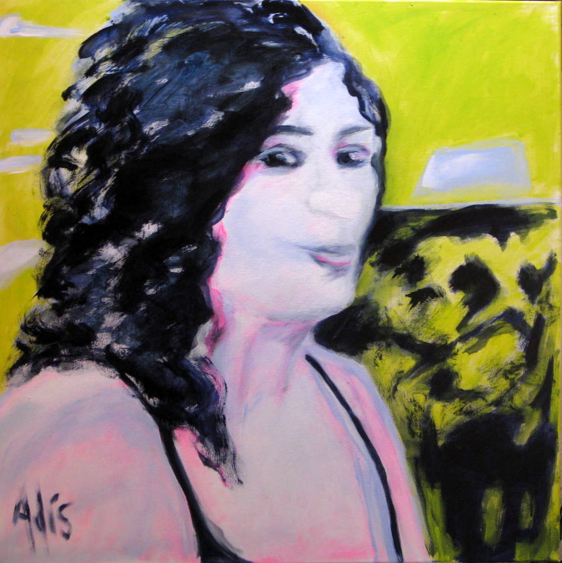 Gisela Adis: 80 x 80 x 4, l mixed media auf Leinwand