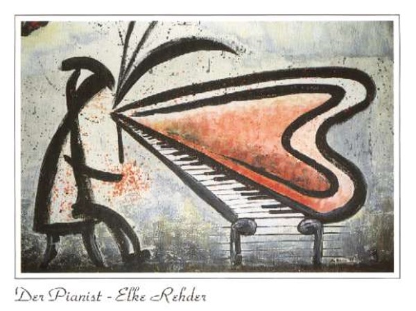 a Rehder: Der PianistKunstpostkarte Elke Rehder