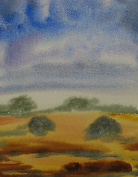 a Aabeck-Ackermann: Landschaft  Aquarell 665Landschaft  Aquarell, 2009, 22 x 29 cm